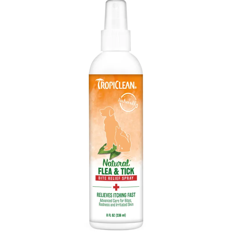 Natural Flea & Tick Bite Relief Dog Spray, 8 Fl. Oz. - Fast Acting Formula
