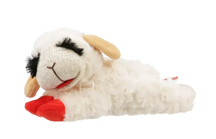 Lamb Chop For Dog Multicolored Plush Dog Toy Large 1 Pk