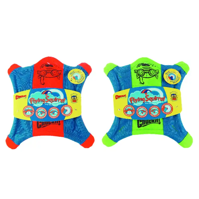 ! For Dog Assorted Canvas Flying Squirrel Dog Toy Medium 1 Pk