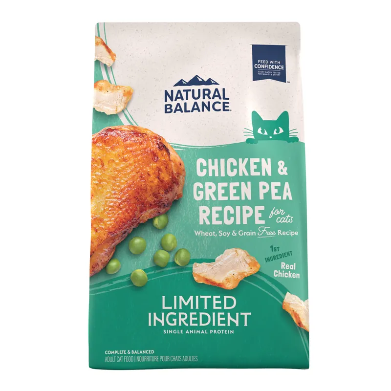 Natural Balance Limited Ingredient Grain Free Dry Cat Food, Chicken & Green Pea Recipe, 15 Lbs.