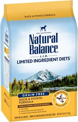 L.i.d. Limited Ingredient Diets Grain-free Potato & Duck Dry Dog Food, 4 Lbs.