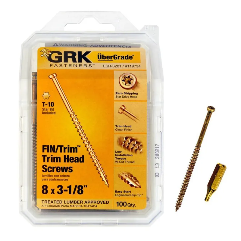 No. 8 In. X 3-1/8 In. L Star Trim Head W-cut Trim Screws