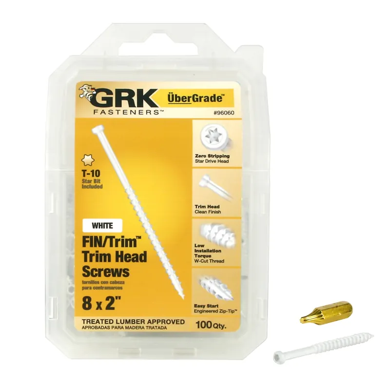 No. 8 In. X 2 In. L Star Trim Head W-cut Trim Screws