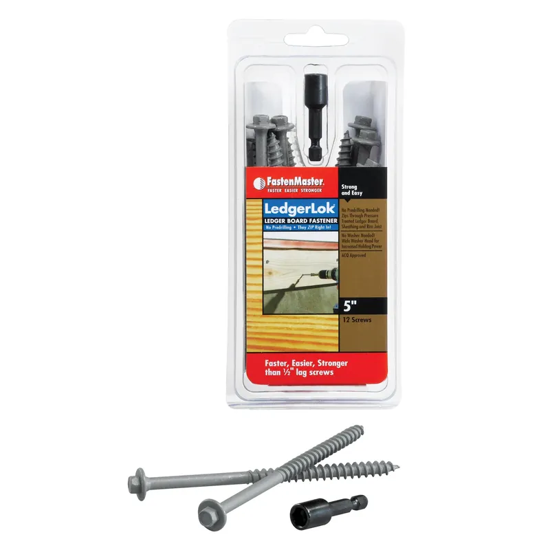 Ledgerlok No. 14 X 5 In. L Hex Epoxy Coarse Wood Screws 12 Pk
