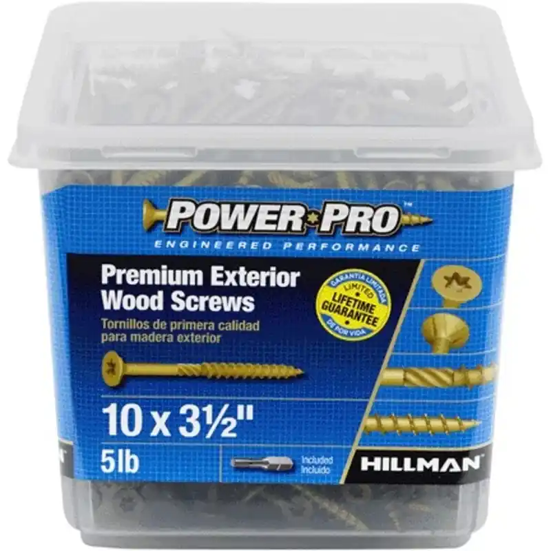 Power Pro No. 10 In. X 3-1/2 In. L Bronze Star Flat Head Premium Deck Screws 5 Lb 280 Pk