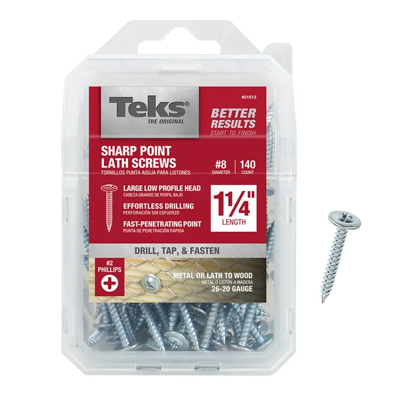 No. 8 In. X 1-1/4 In. L Hex Drive Truss Head Self Tapping Lath Screws