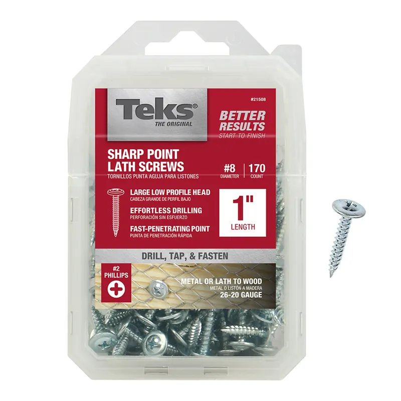 No. 8 In. X 1 In. L Hex Drive Truss Head Self Tapping Lath Screws
