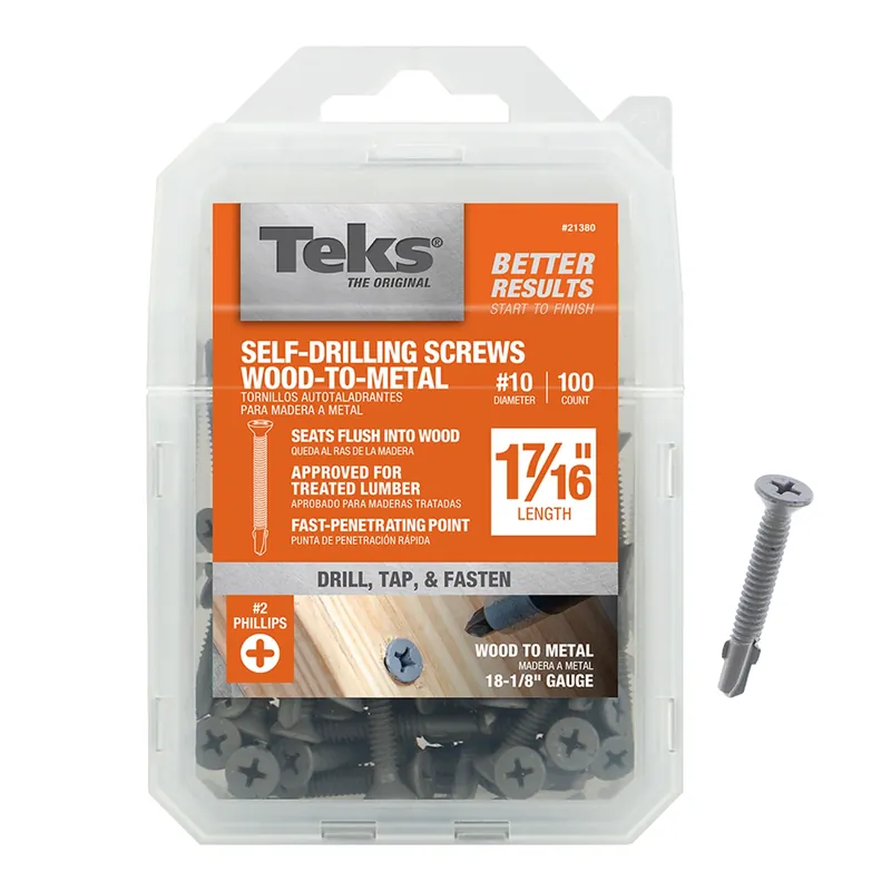 No. 10 In. X 1-7/16 In. L Phillips Flat Head Self Tapping Concrete Screws