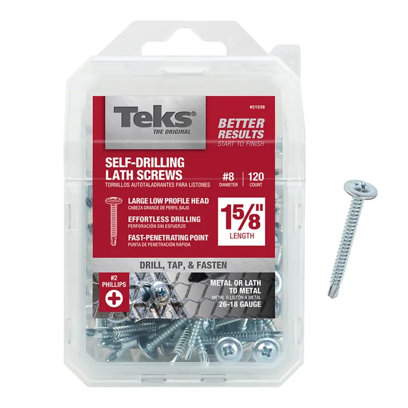 No. 8 In. X 1-5/8 In. L Hex Drive Pan Head Self Tapping Lath Screws