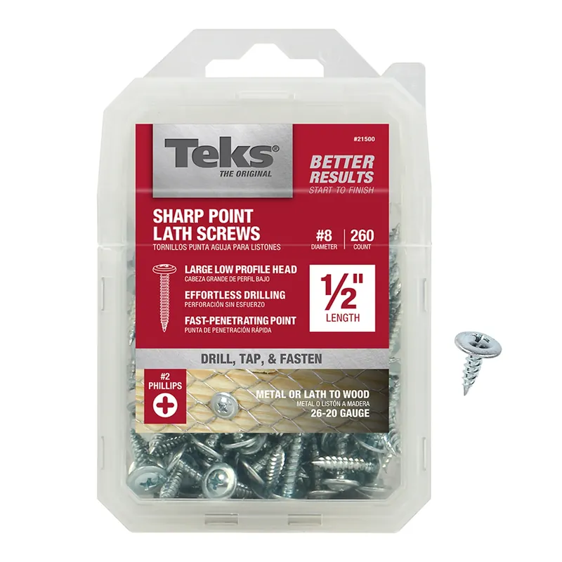 No. 8 In. X 1/2 In. L Hex Drive Truss Head Self Tapping Lath Screws