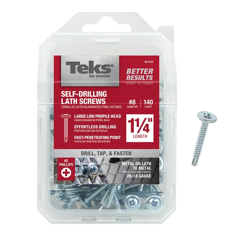 No. 8 In. X 1-1/4 In. L Hex Drive Truss Head Self Tapping Lath Screws