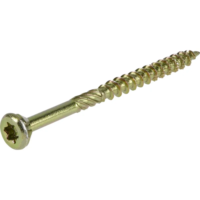 Power Pro No. 9 X 2-1/2 In. L Star Yellow Zinc Coarse Wood Screws 443 Pk