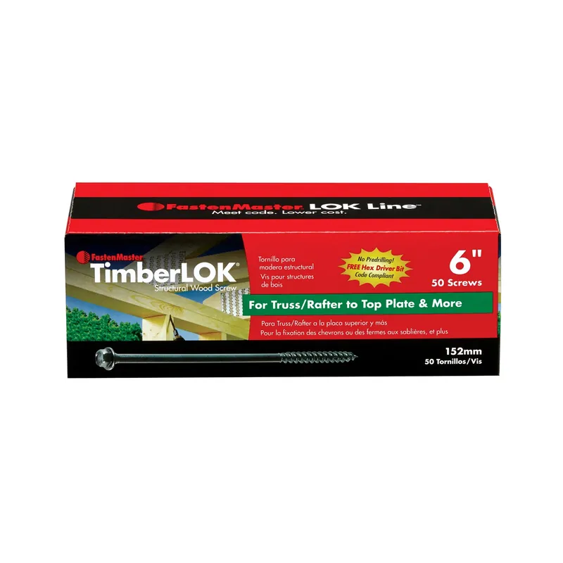 Timberlok No. 10 X 6 In. L Hex Epoxy Coarse Wood Screws 50 Pk