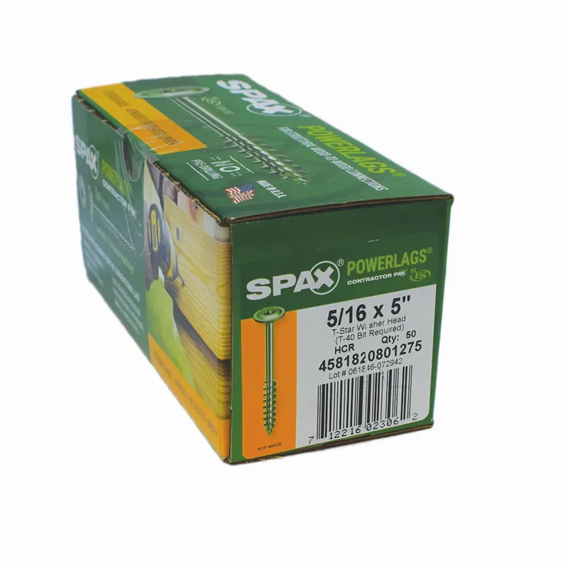 Powerlags 5/16 In. In. X 5 In. L T-40 Washer Head Serrated Structural Screws