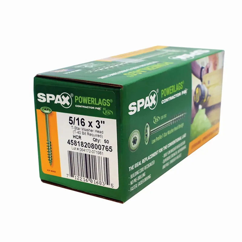 Powerlags 5/16 In. In. X 3 In. L T-40 Washer Head Serrated Structural Screws