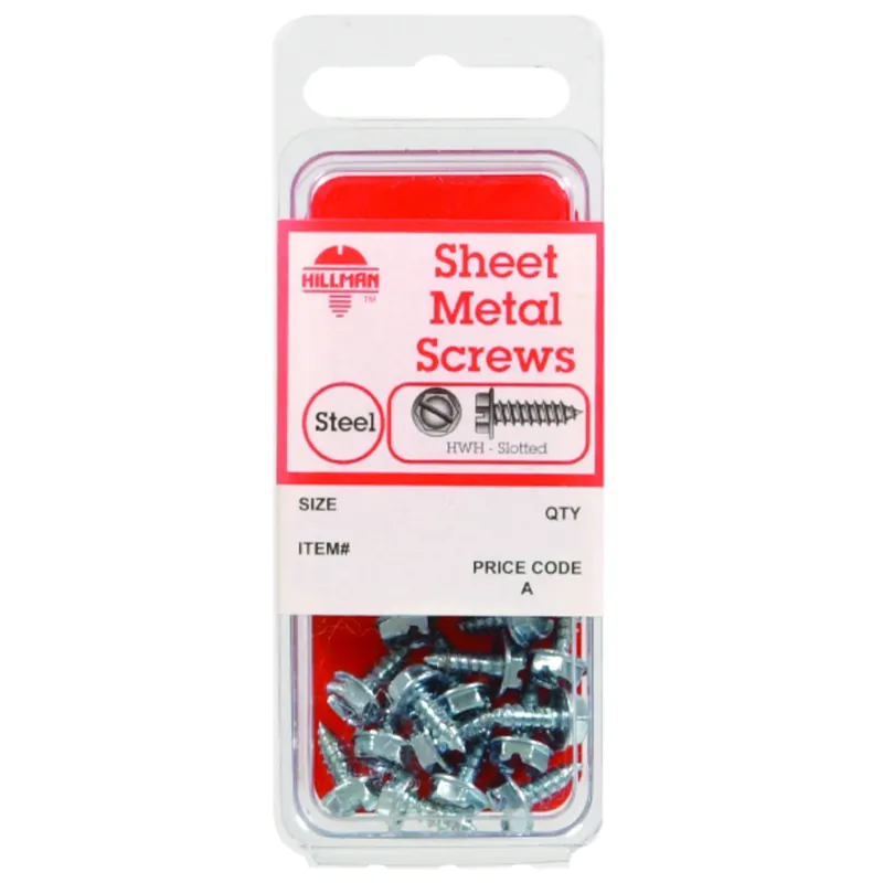 No. 10 Ga. X 1/2 In. L Slotted Hex Washer Head Sheet Metal Screws 10 Pk