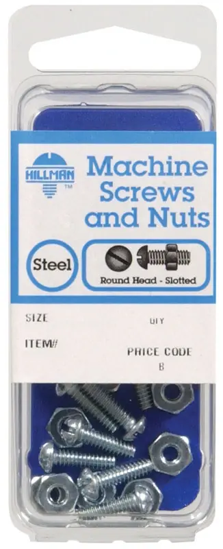 No. 10-24 In. X 1/2 In. L Slotted Round Head Zinc-plated Steel Machine Screws 1 Pk