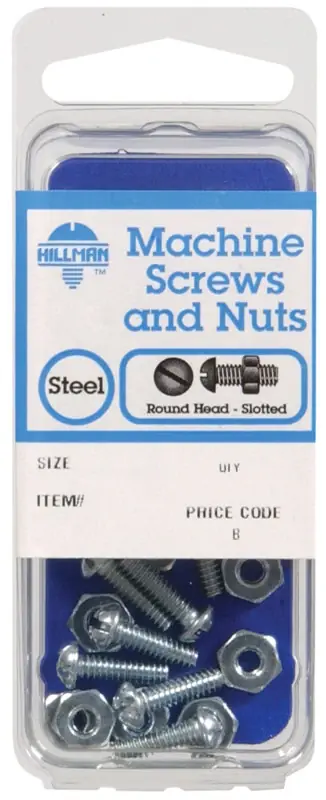 No. 10-24 In. X 1-1/2 In. L Slotted Round Head Zinc-plated Steel Machine Screws 1 Pk