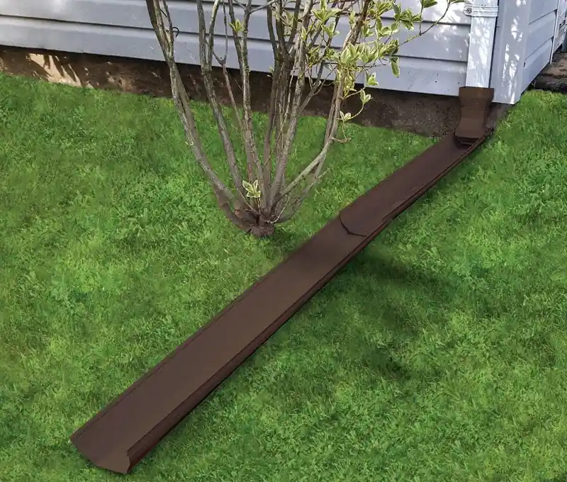 Tilt ‘n Drain Downspout Extender, Brown, 6-ft.