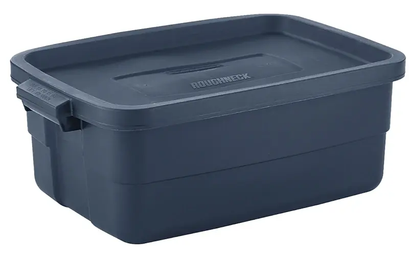Roughneck Storage Tote, Dark Indigo Metallic, 10-gallons