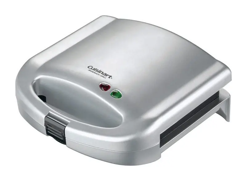 Silver Stainless Steel Nonstick Sandwich Maker – 500w Quick Grilled Panini Press