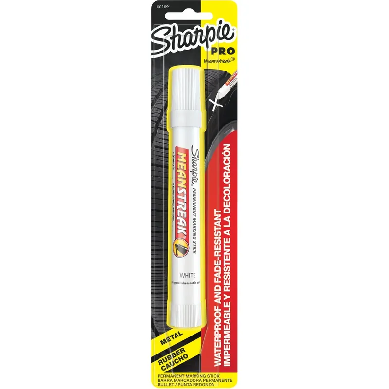 Mean Streak White Bold Tip Permanent Marking Stick 1 Pk