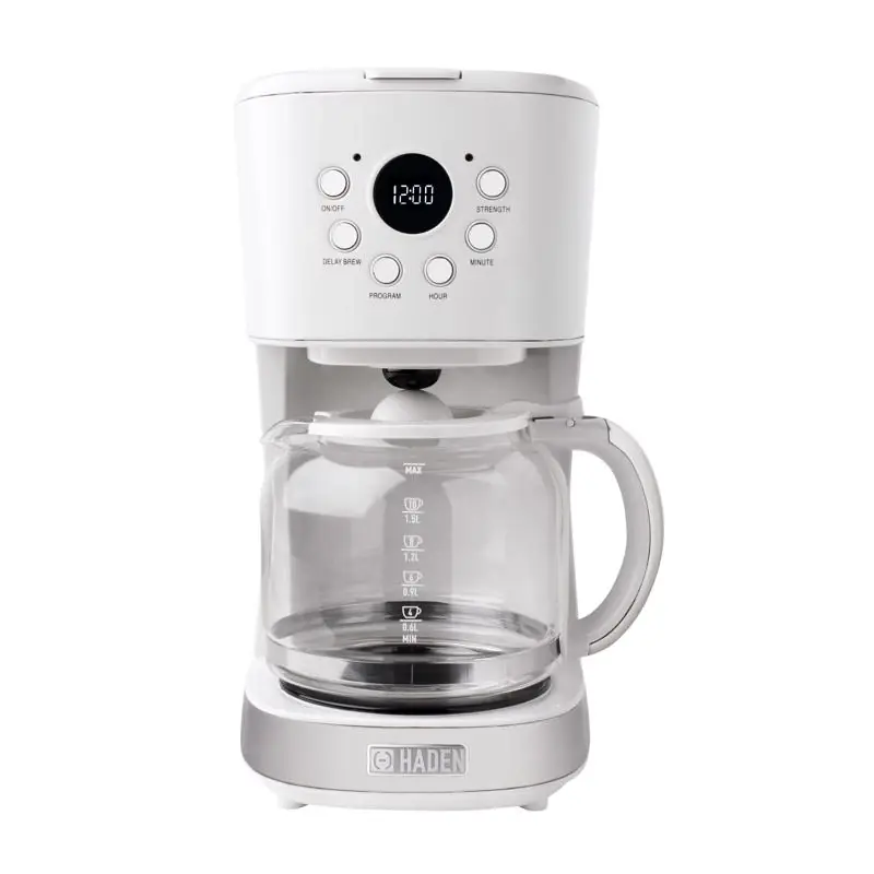 12 Cup Ivory Coffee Maker With Programmable Features And Automatic Shutoff