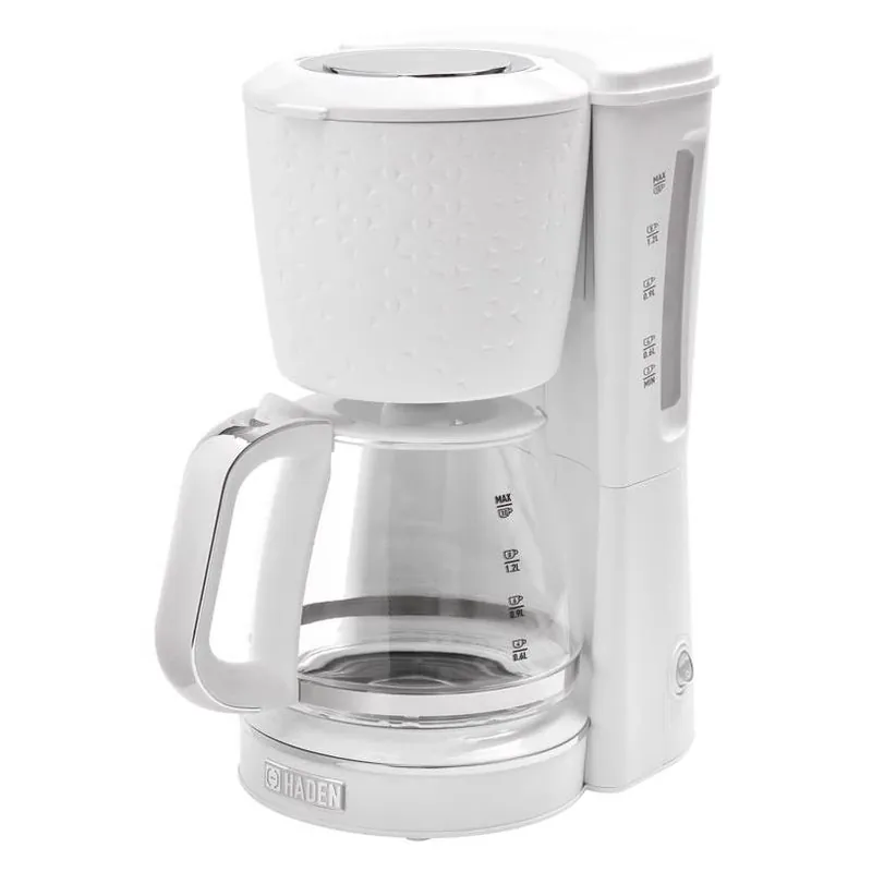 Starbeck 1.5‑litre White Glass Coffee Maker – Compact Brew Machine
