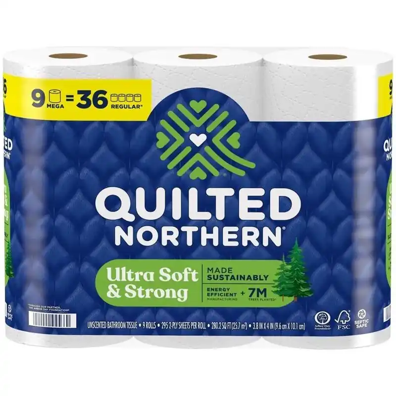 Ultra‑soft 2‑ply Toilet Paper – 9 Rolls, 255 Sheets Per Roll