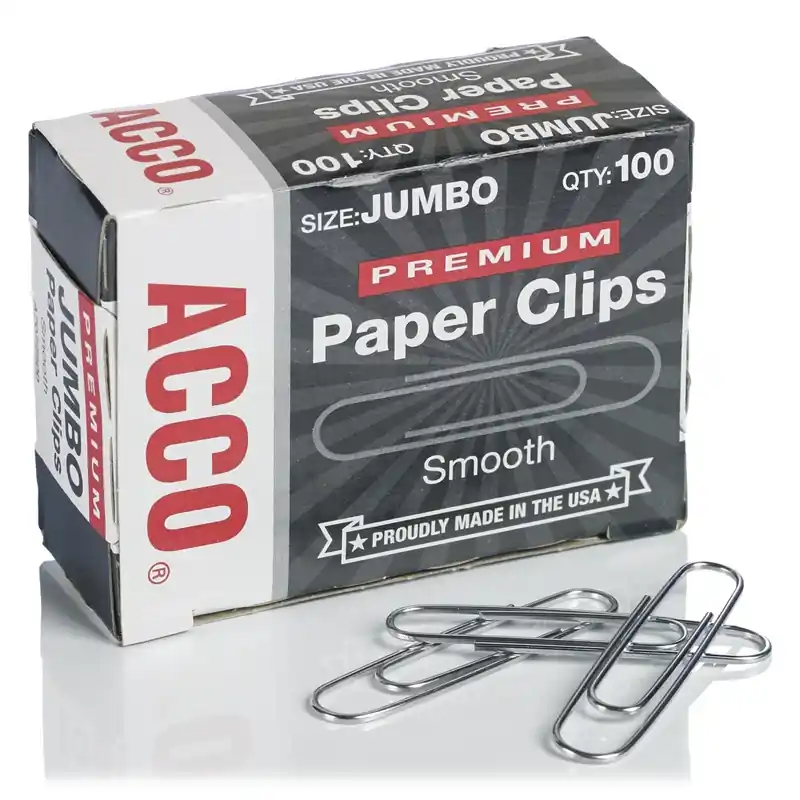 Premium Jumbo Silver Paper Clips 100 Pk
