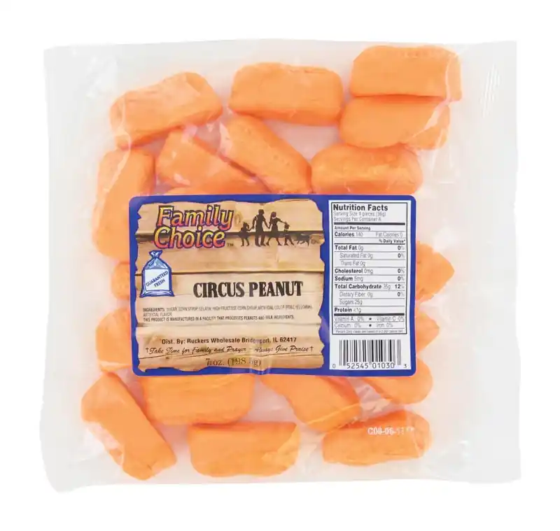 Circus Peanuts Candy 7 Oz - Sweet And Chewy Treat