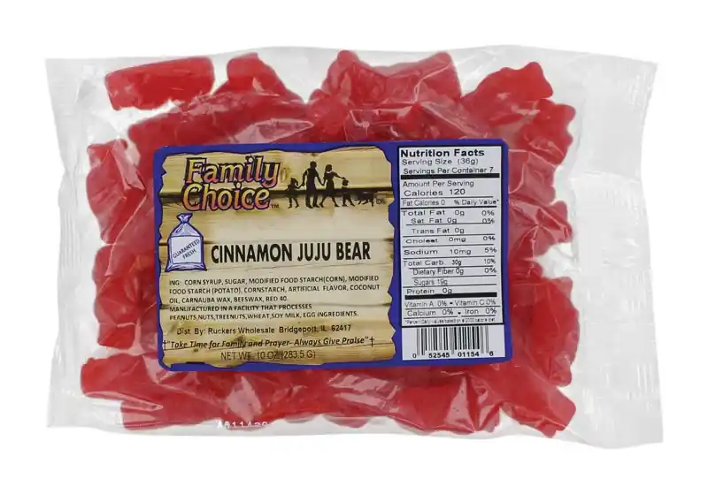 Cinnamon Ju Ju Bear Gummi Candy 10 Ounce - Deliciously Chewy Treat