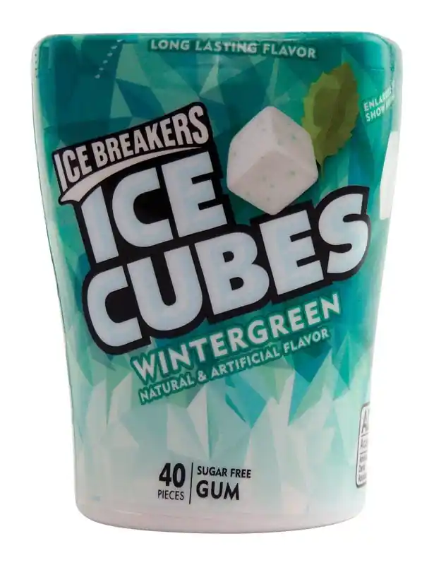 Ice Cubes Sugar Free Wintergreen Chewing Gum 1 Pk 40 Pc
