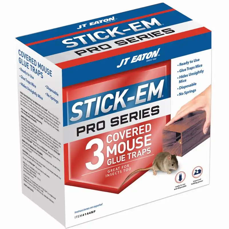 Stick-em Pro Series Small Covered Animal Trap For Mice 3 Pk