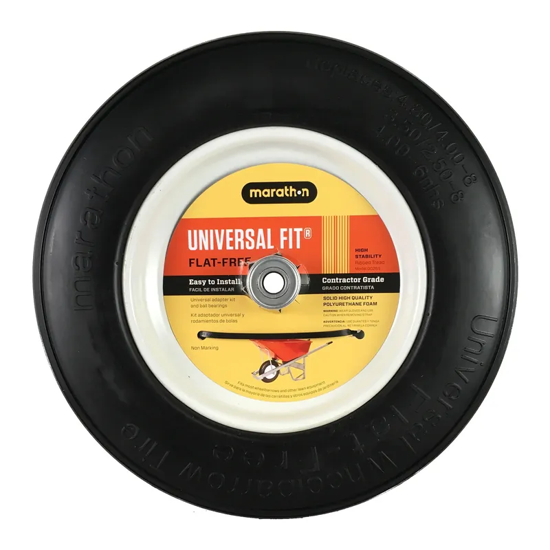 Universal Fit 8 In. D X 14.5 In. D 300 Lb. Cap. Centered Wheelbarrow Tire Polyurethane 1 Pk