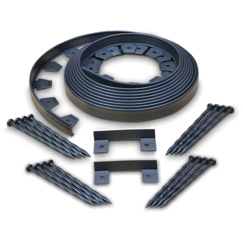 No Dig Edging Kit, Recycled Plastic, 50 Ft.