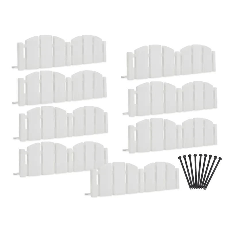 10 Ft. L Plastic White Landscape Edging Kit