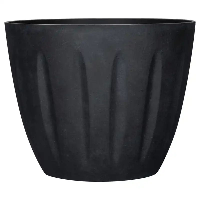 12.8 In. H X 16 In. W Polyresin Spritzer Planter Black