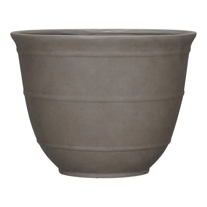 9.6 In. H X 12 In. W Polyresin Brighton Planter Mocha