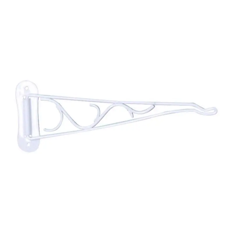 White Steel 10 Inch Swivel Plant Hook For Outdoor Use