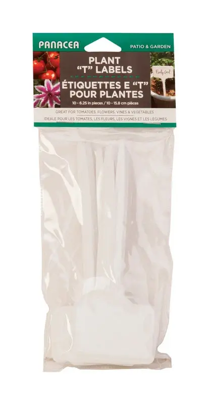 6 In. H X 2.25 Inch Ft. W White Plastic Plant Label