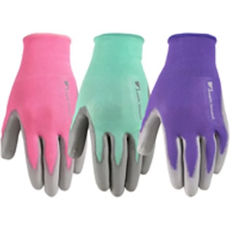 Women‘s Outdoor Palm Gloves – Assorted Colors, Medium, 3‑pair Pack