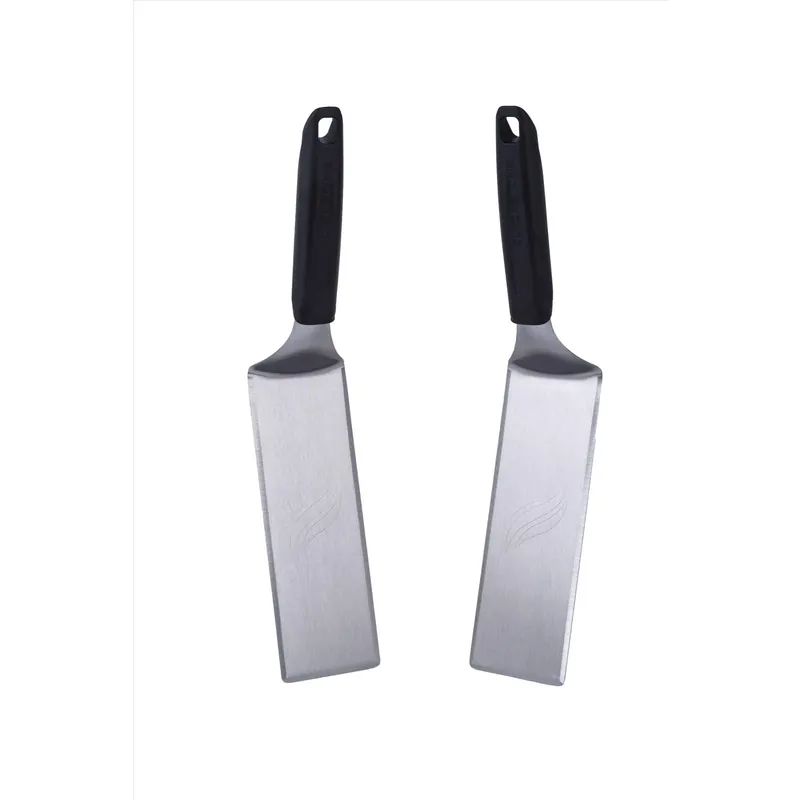 Stainless Steel Black/silver Grill Spatula 2 Pc