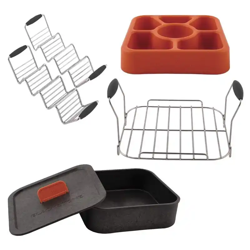 Multicolored Plastic Stainless Steel Taco Tray Dishwasher Safe