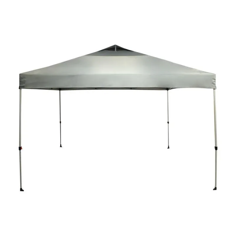 One Touch Mighty Shade Canopy – 12 Ft Square, 9.9 Ft Height, Dark Gray 150d Polyester