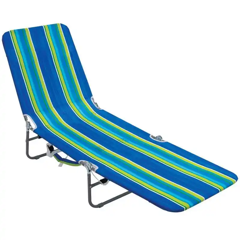 Silver Steel Frame Foldable Chaise Lounge Multicolored