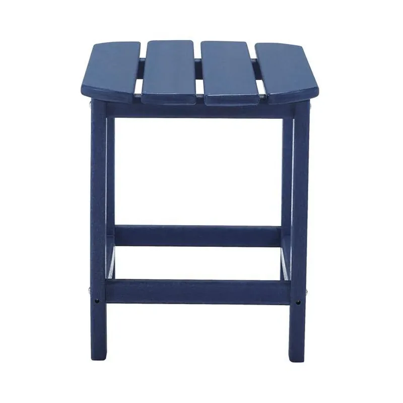 Ashley Signature Sundown Treasure Blue Plastic Rectangular End Table – Casual Outdoor Accent
