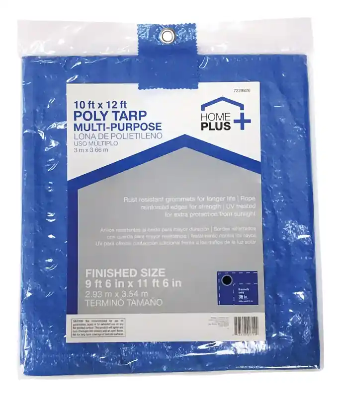 10 Ft. W X 12 Ft. L Light Duty Polyethylene Tarp - Blue