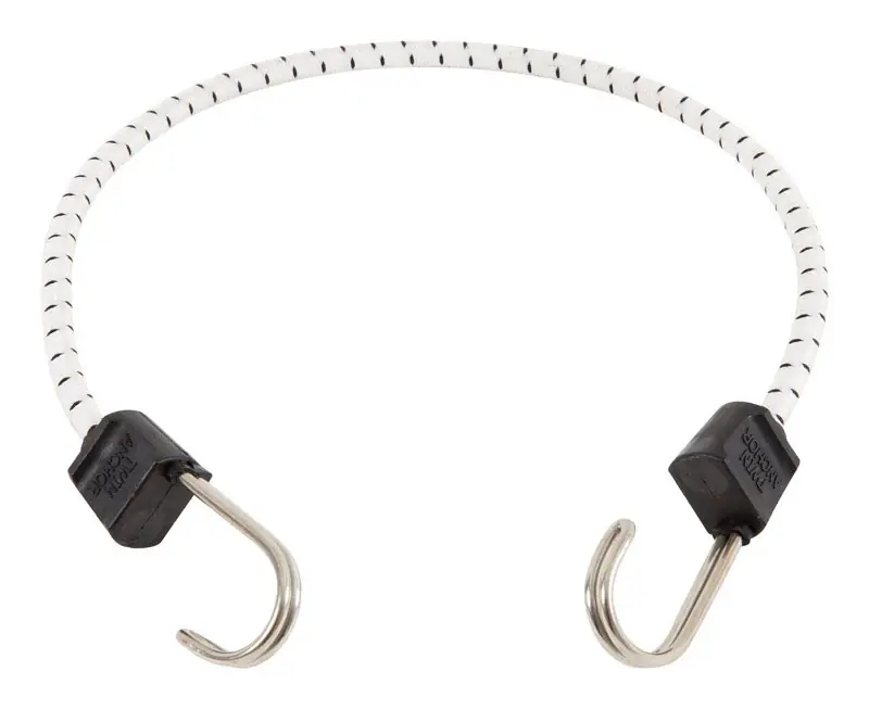 Black/white Bungee Cord 24 In. L X 0.315 In. 1 Pk