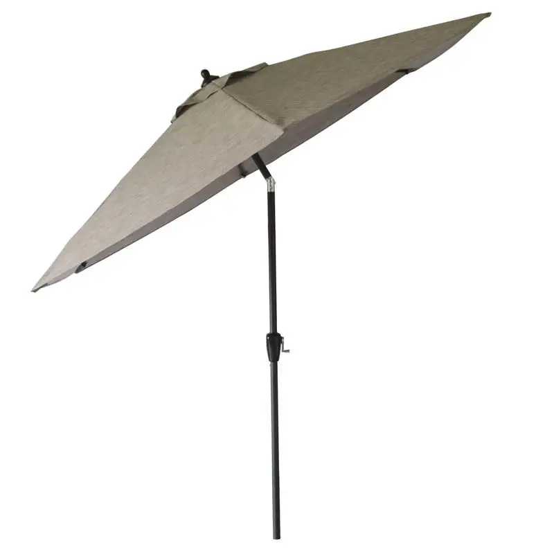 Clark 9 Ft Tiltable Beige Patio Umbrella With Steel Pole